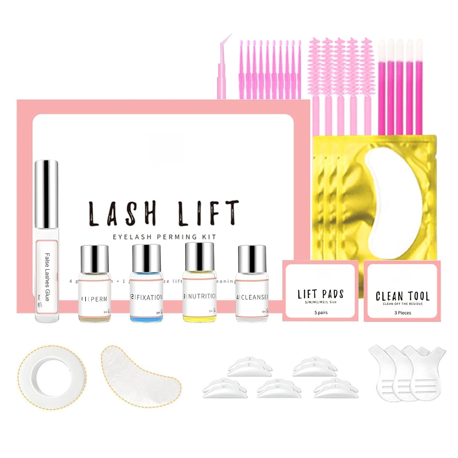 Professional Lash Lift Kit, Eyelash Perm Kit & EyeLash Extension Kit, Easy for Beginner DIY, Includes Lash Perm and Accessories, Suitable for Salon & Home Use-GlimoraGlow