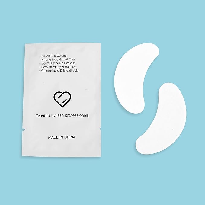 i-Laesh 100 Pairs Eye Pads for Lash Extensions - 100% Natural Aloe Vera Hydrogel Gel Under Eye Pads - Lint Free, Stick Well, Fits Most Eye Shapes Lash Extension Supplies Makeup Tools - Regular Shape-GlimoraGlow