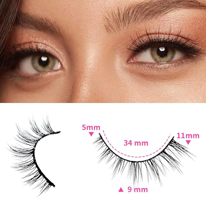 False Eyelashes 48 Pairs Faux Mink Lashes 14mm Wispy Lashes 3D Fluffy Cat Eye Lashes Pack Bulk Wholesale Strip Lashes(style 48-038)-GlimoraGlow