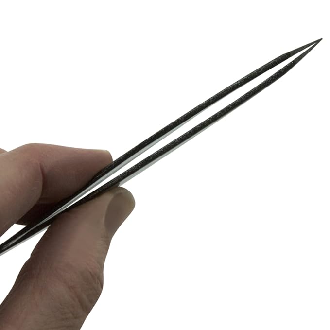 Ingrown Hair Tweezers by Zizzili Basics - Surgical Grade Stainless Steel Fine Pointed Tweezers - Precision Aligned Tips for Splinter, Eyebrow & Facial Hair Removal - with Bonus Tip Guard & Carry Pouch-GlimoraGlow