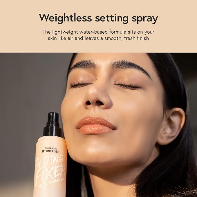 LUNA Long Lasting Setting Fixer Spray 3.3 fl oz, Weightless with Micro-Fine Mist, Natural Finish, Non-Drying Formula for All Skin Types, Korean Makeup-GlimoraGlow
