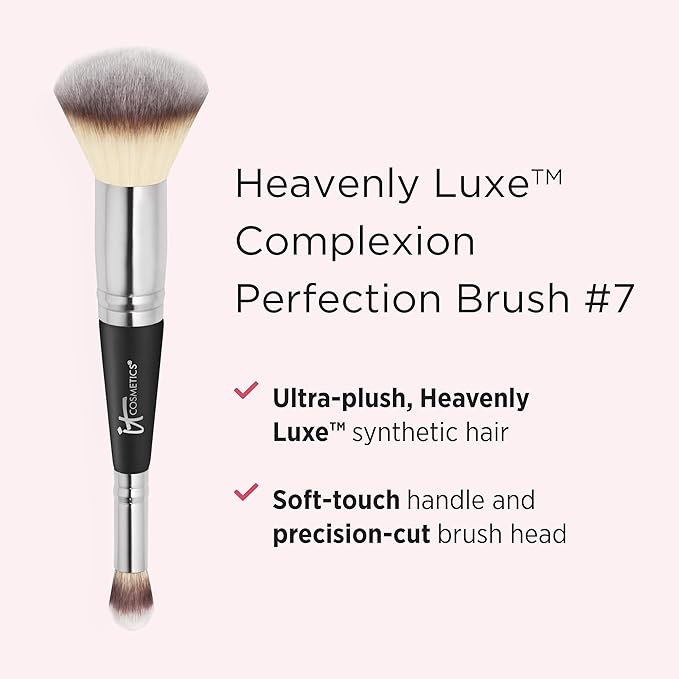 IT Cosmetics Makeup Set - Includes Supersize Bye Bye Under Eye Concealer (42.5 Deep) + Heavenly Luxe Complexion Perfection Concealer Brush (1 fl oz) - with Collagen, Hyaluronic Acid & Antioxidants-GlimoraGlow