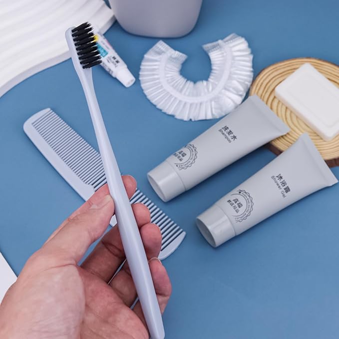 Hygiene Kit, Hygiene Kit Bulk, Travel Hygiene Kit With Toothbrush, Toothpaste, Comb, Shampoo, Shower Gel, Shower Cap And Soap, Individually Packed, Suitable For Hotel, Home, Travel (25 sets)-GlimoraGlow