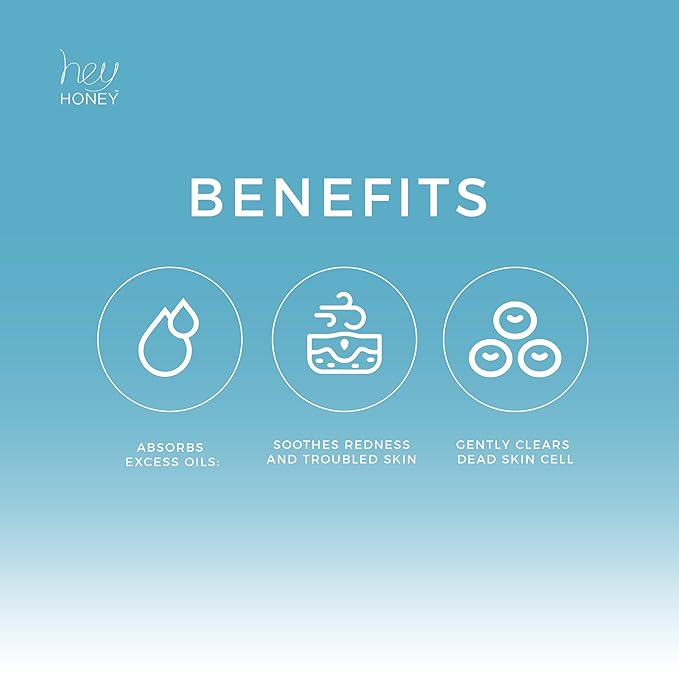 Hey Honey Skincare Be Clear - Acne Spot Treatment Overnight, Pimple Drying Lotion, Use Over Zits Whitehead & Blemishes 1 OZ-GlimoraGlow