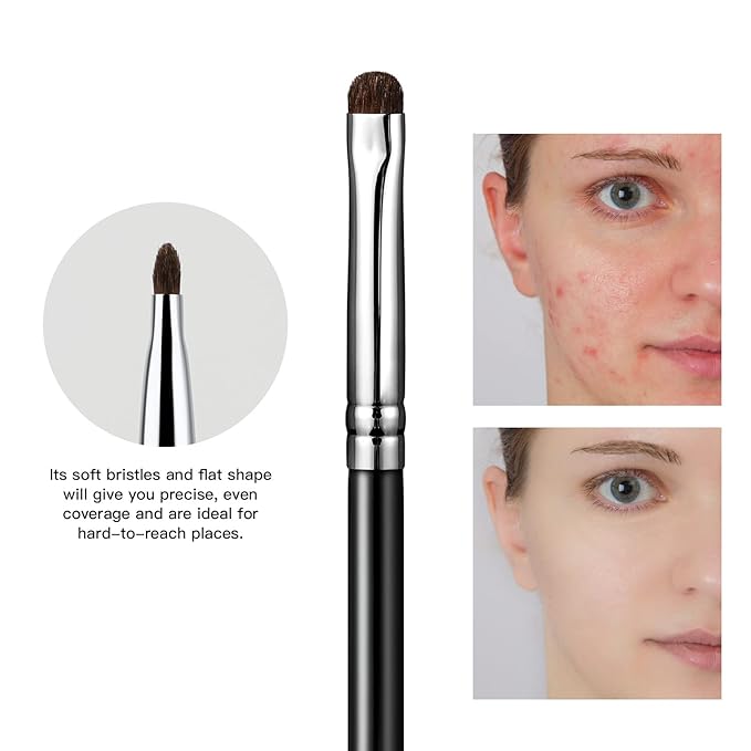 EIGSHOW Concealer Brush, Detail Shader Makeup Brush for Blending Eyeshadow, Concealing Small Blemishes and Imperfections - Precision Application (E867)-GlimoraGlow