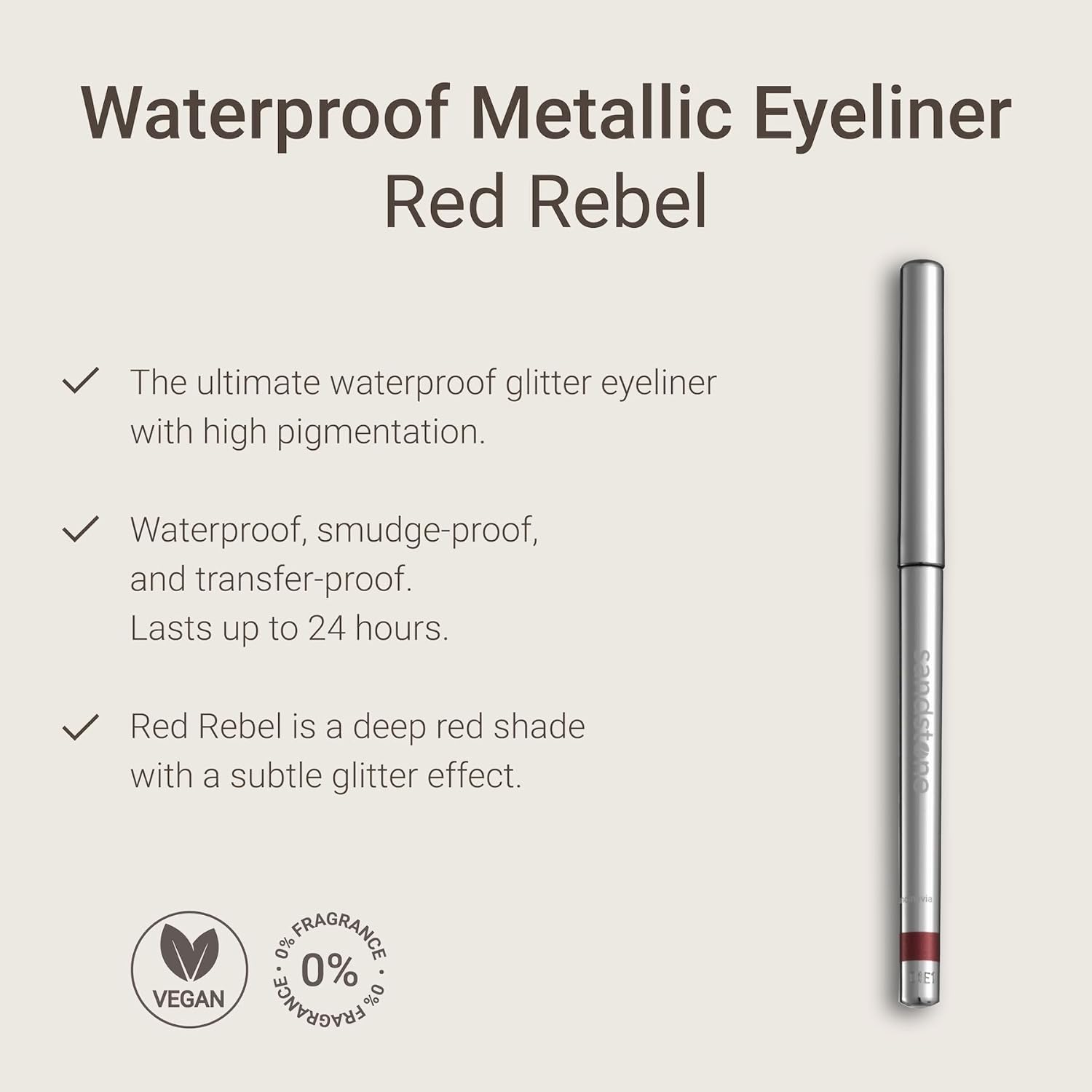 Hypoallergenic Waterproof Red Rebel Eyeliner Pencil-GlimoraGlow