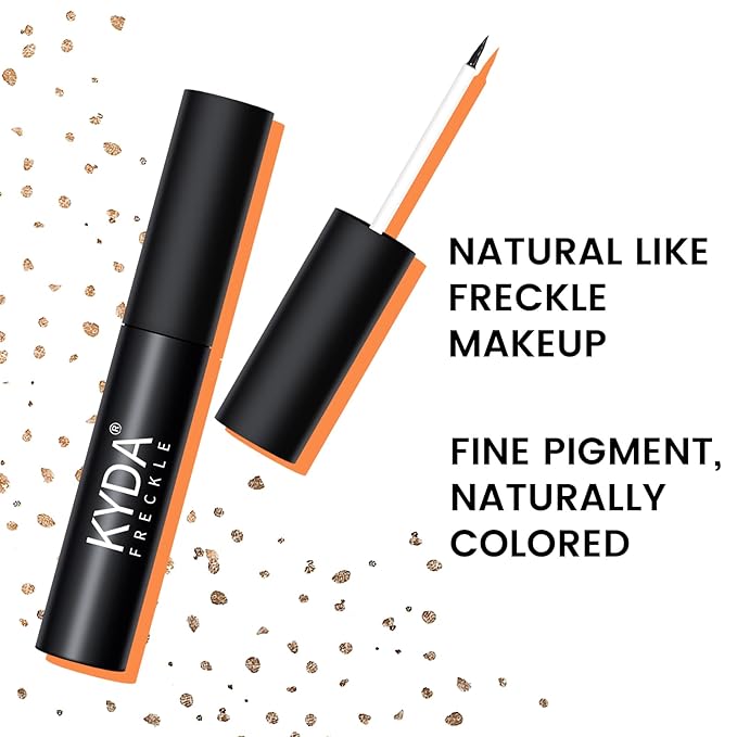 2 Colors Liquid Freckle Pen, Natural Like Freckle Makeup Pen Soft Dot Spot, Waterproof and Smudgeproof Quick Dry for Instant Create Realistic Freckles Make Up(Dark Brown+Light Brown)-GlimoraGlow