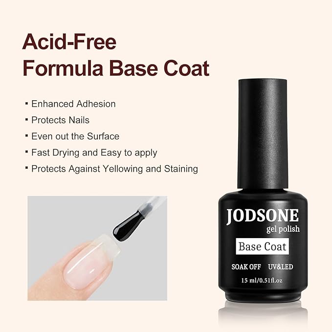 JODSONE 15 ML Blooming Gel Nail Polish Enrich Nail Life Base Coat Top Coat Solid Gel Manicure-GlimoraGlow