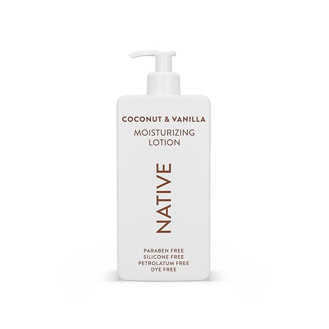 Native Body Lotion Contains Naturally Derived Plant-Based Moisturizers for Women and Men | Restores Dry Skin, Coconut & Vanilla, 16.5 fl oz-GlimoraGlow