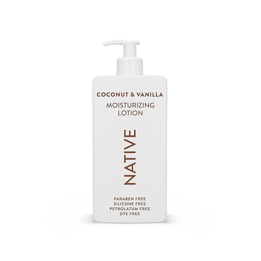 Native Body Lotion Contains Naturally Derived Plant-Based Moisturizers for Women and Men | Restores Dry Skin, Coconut & Vanilla, 16.5 fl oz-GlimoraGlow