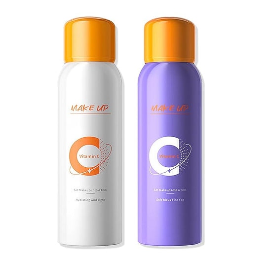 2PCS Makeup Setting Spray for Face,Waterproof Setting Spray for Makeup,Long Lasting Oil Control Finishing Holding Face Mist,Refreshing Hydrating Glossy and Matte Fixing Facial Mist Make Up Set A1-GlimoraGlow