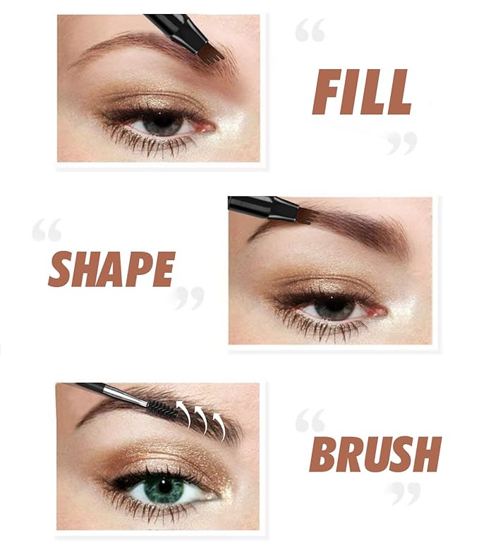 iMethod Eyebrow Pen - iMethod Eyebrow Pencil with a Micro-Fork Tip Applicator Creates Natural Looking Brows Effortlessly and Stays on All Day, Brown-GlimoraGlow