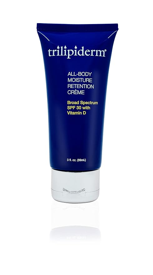Trilipiderm 3 x All-Body Moisture Retention Creme 3x and All-Body Moisture Retention with Spf 30 Broad Spectrum 3oz size Travel Size 6-pack Sets - Air Travel, Gift, Purses, Gym Bag Lotion-GlimoraGlow