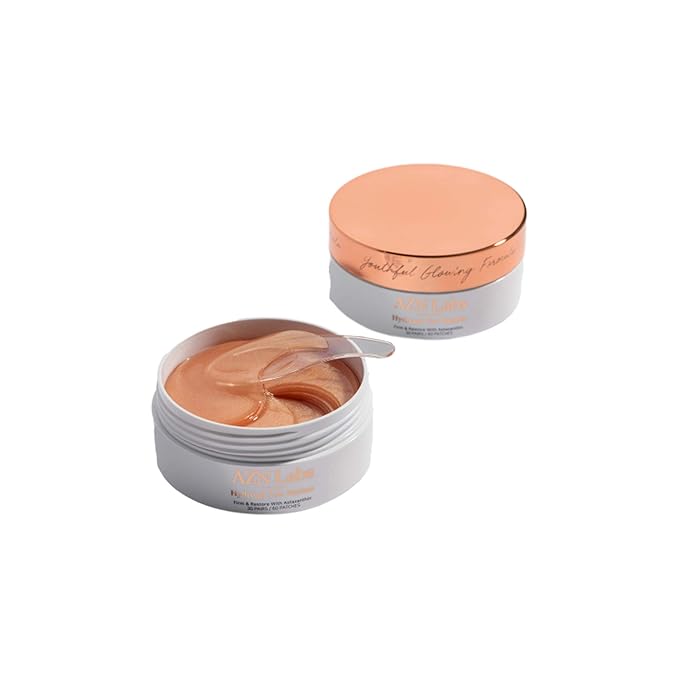 Hydrogel Eye Patches with Astaxanthin | Highly Effective For Reducing Wrinkles, Crows Feet, and Eye-Bags | Hydrating and Puffy Eye Mask Treatment | Contains Astaxanthin | 30 pairs / 60pcs-GlimoraGlow