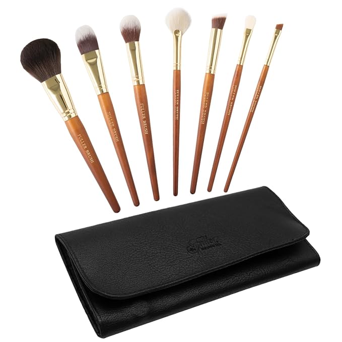 Fuller Cosmetic Brush & Bag Set (Set of 7 Brushes)-GlimoraGlow
