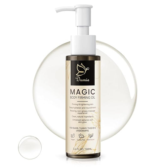 Magic Body Firming Oil, 3.38 FL OZ, Korean Skin Care Post-Shower Body Oil for Women – With 767,000ppm Jojoba Oil,to Tighten, Hydrate & Nourish Dry Skin, Lightweight & Non-Greasy for Full Body Use-GlimoraGlow