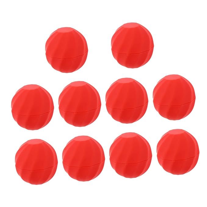 10pcs Box Spherical Lipstick Case Bulk Lip Balm Lipgloss Lip Gloss Round Ball Containers Lip Balm Containers Lip Balm Sphere Container Empty Lip Balm Sphere Lip Balm Bottles Red-GlimoraGlow