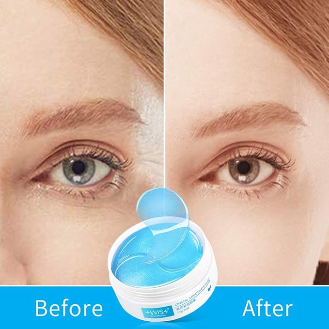 '+WIS+ Under Eye Patches, Collagen Eye Mask for Eye Moisturizing, Dark Circles, Wrinkles, Eye Gel Pads, Firming Eye Mask, Under Eye Bags, Eye Skin Care Pads With Collagen 30 Pairs-GlimoraGlow