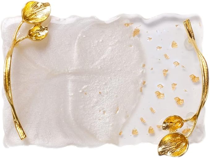 2023 Retro Nail Art Palette, Nail Painting Mixed Color Palette with Leaves Handle, Nail Holder Gel Color Makeup Display Board Pallet (White)-GlimoraGlow