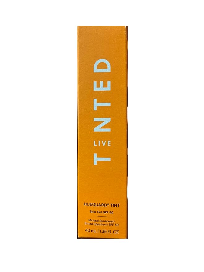 Live Tinted Hueguard Skin Tint SPF 50 - Tinted Mineral Sunscreen with Light-Medium Buildable Coverage With a Hydrating and Radiant Finish - Water and Sweat Resistant, 1.35 fl oz - Shade 10-GlimoraGlow