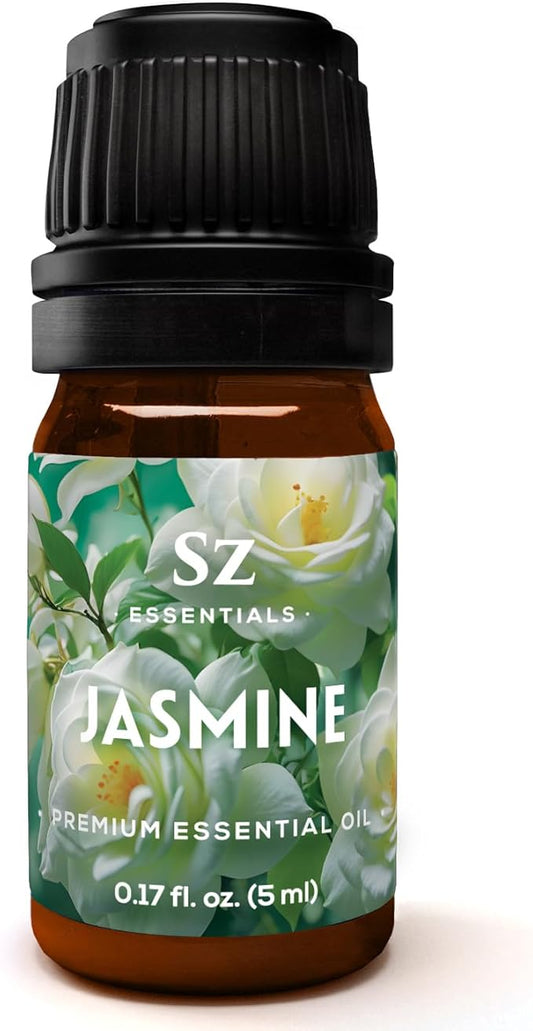 Jasmine Absolute Essential Oil – 100% Pure & Undiluted – 4 Jasminum Species – Divine Floral & Exotic Scent! – Aromatherapy & Natural Perfumery - Therapeutic Grade & Vegan – 0.17oz (5mL)-GlimoraGlow