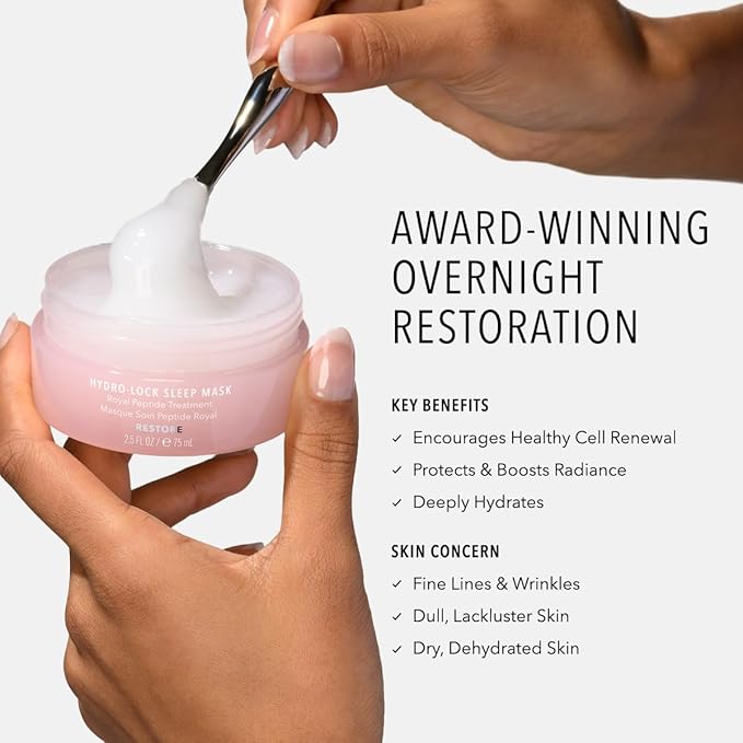 HydroPeptide Hydro-Lock Sleep Mask, Royal Peptide Treatment and Hydrates the Skin, 2.5 Ounce-GlimoraGlow