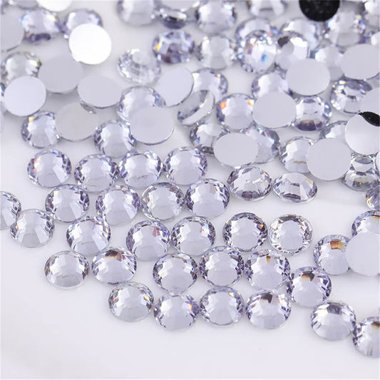 1500 Pieces SS16 4mm Flatback Rhinestones Clear Glass Round Gems Crystals for Nail Art DIY Crafts Clothes Shoes Bags （White）-GlimoraGlow