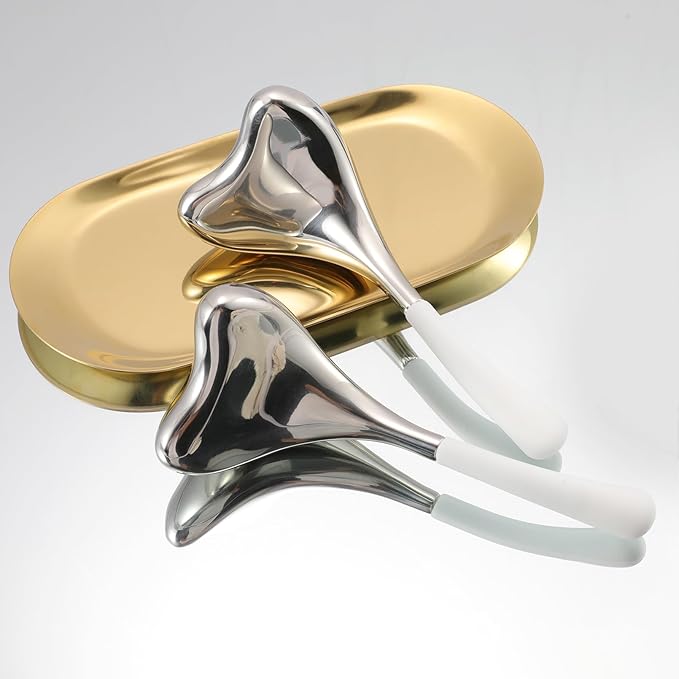 2-in-1 Gua Sha Cryo Sticks, Facial Skin Care Tools for Women Face and Eyes Massage, Unbreakable Stainless Steel Esthetician Supplies, Cooling Spa Ice Globes Roller with Carry Case-GlimoraGlow