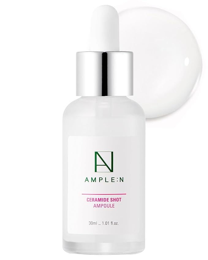 AMPLE:N Ceramide Shot Ampoule – Anti Aging and Hydrating Serum with Ceramide for Deep Moisturization – For Dry & Rough Skin to Reduces Wrinkles & Repairs Skin, 1.01 fl.oz.-GlimoraGlow