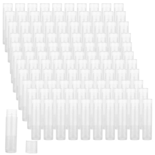 200PCS Lip Balm Tubes with Caps, Clear Lip Balm Tubes Empty Chapstick Tubes Empty Bulk for DIY Lipstick Homemade 3/16 Oz (5.5 ml)-GlimoraGlow