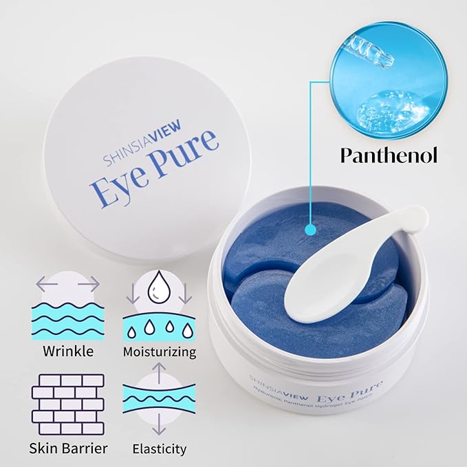 Hyaluronic Panthenol Under Eye Patches Vegan Firming Eye Gel Mask for Wrinkle, Puffy Eye, Dark Circle Treatment 30 Pairs-GlimoraGlow