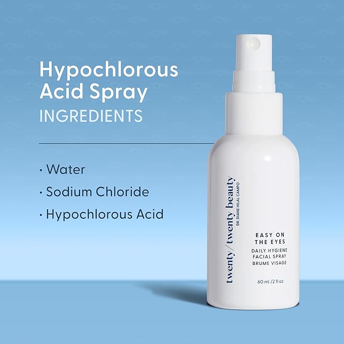 twenty/twenty Easy On The Eyes – 0.02% Hypochlorous Acid Spray to Cleanse Eyelashes – Reduce Eyelid Irritation – Safe for Sensitive Skin – Ophthalmologist Developed–Vegan, Clean Ingredients – 60ml-GlimoraGlow