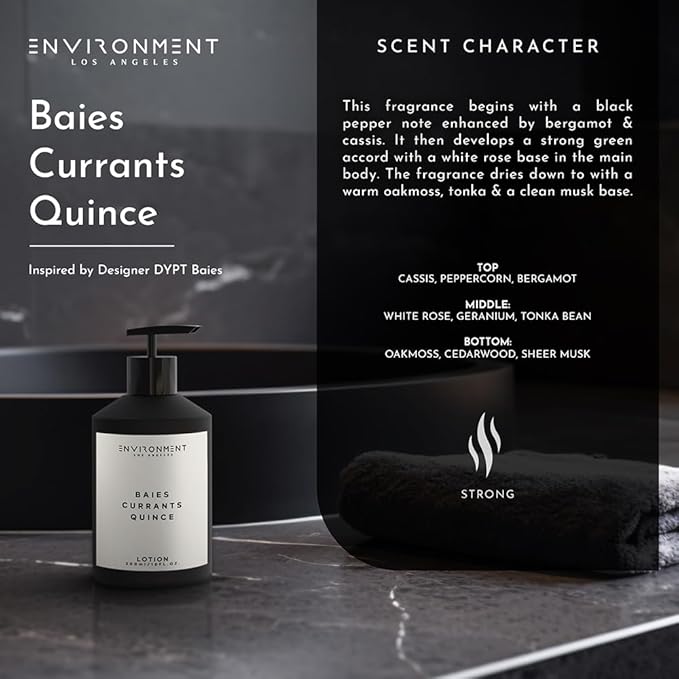ENVIRONMENT Inspired by Designer Perfume DYPT Lotion, 300ml Luxury Scented Lotion (Baies | Currants | Quince) Bathroom Luxury, Men & Women High-End Body Lotion, Hand Cream, Dry Skin Treatment-GlimoraGlow