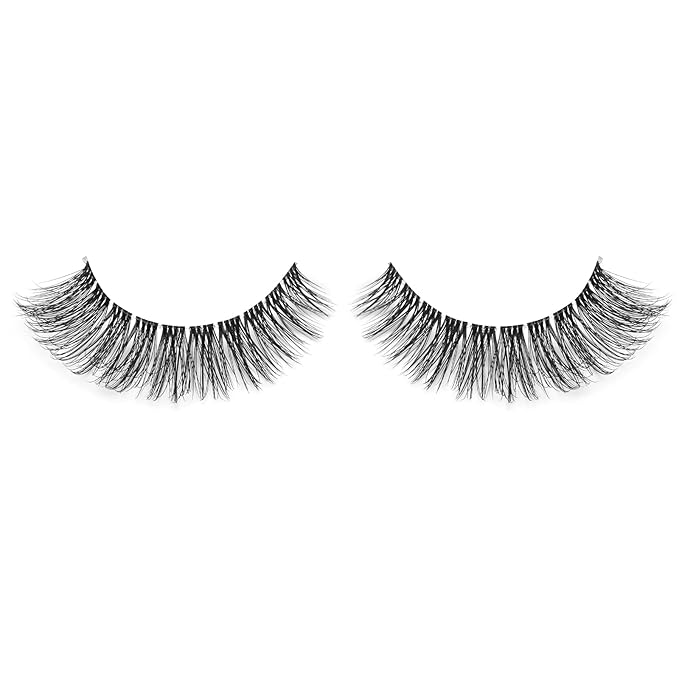 Onlyall Natural Eyelashes Mink False Eyelashes Natural Wispy Lashes Soft Clear Band Lashes Fluffy False Lashes 14MM A11-GlimoraGlow