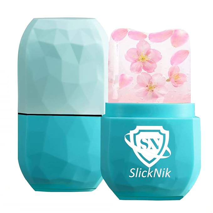 Ice Roller for Face & Eye Puffiness Relief - Enhance Your Natural Glow with Face Ice Roller, Ice Mold for Face with New Leak-Proof Design, Reusable Ice Face Roller-Gift for Women-GlimoraGlow