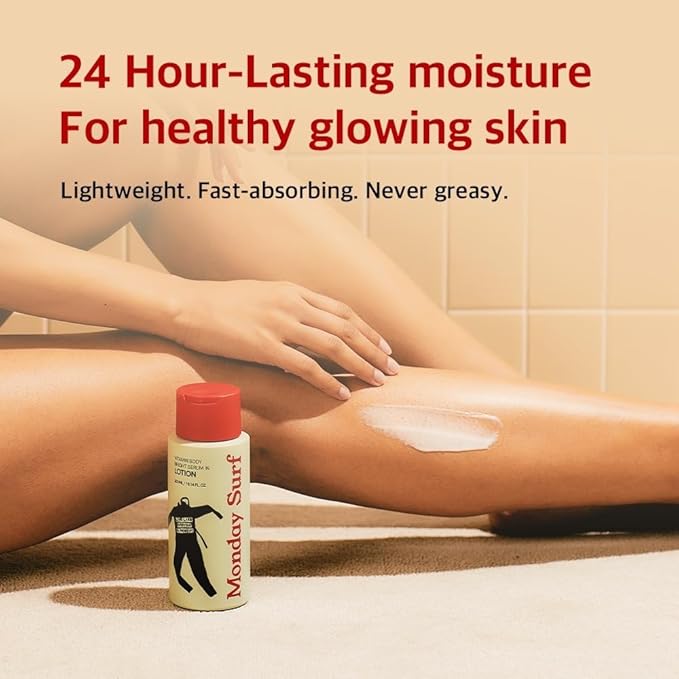 Vitamin Body Lotion-Vanilla Woods Scent, Glow Skin, Korean Body Lotion, 24-Hour Moisture Skin Care, Niacinamide, Vitamin C, Vegan, for Women & Men 10.14 Fl Oz-GlimoraGlow