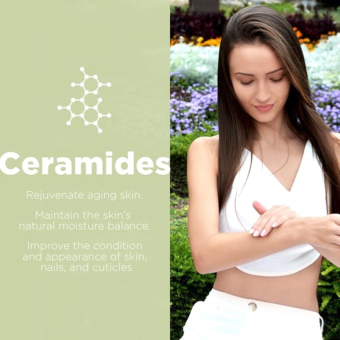 Hydrating Lotion for Dry Hands, Nails, and Cuticles, 8.5 fl. oz., Daily Moisturizing Skincare for Soft, Sensitive Skin with Shea Butter and Ceramides-GlimoraGlow