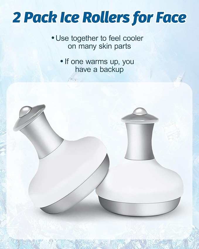 2 Pack Ice Roller for Face and Eyes, Facial Roller Device for Women, Ice Wand for Different Skin-GlimoraGlow