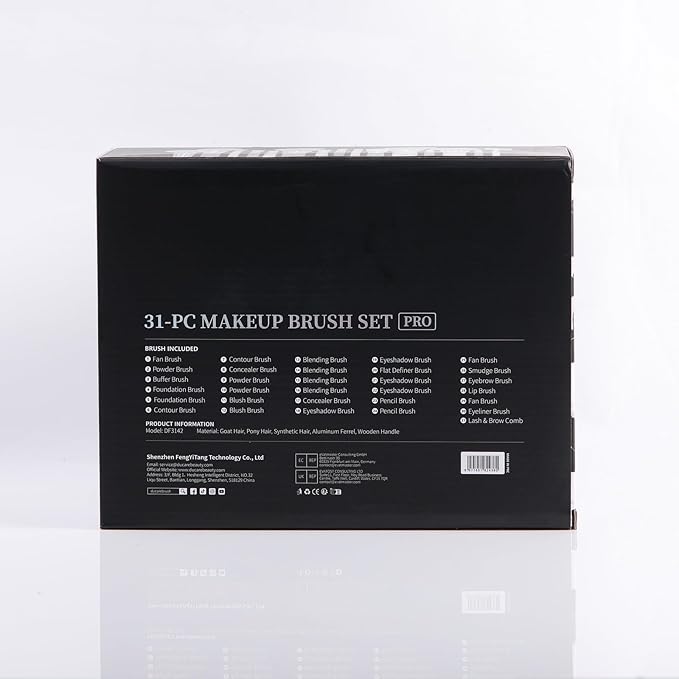 DUcare Professional Makeup Brushes 31Pcs Panda Series Makeup Brush Set Kabuki Foundation Blending Face Powder Blush Concealers Eye Shadows With Leather Case Organizer-GlimoraGlow