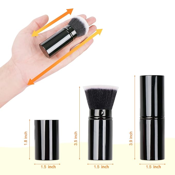 UNIMEIX Makeup Brush Sunscreen Applicator Retractable Kabuki Blush Brush Foundation Brush for Liquid Makeup, Bronzer, Cream or Powder-GlimoraGlow