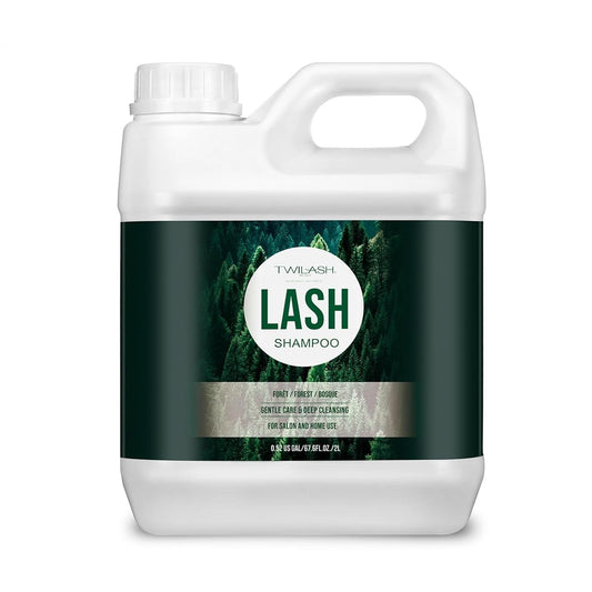 Lash Shampoo Bulk, Eyelash Cleanser for Extensions 2 Liters, Safe Makeup Remover, Non-irritating or Burning Eyelid Foaming Cleanser for Professional Salon and Home Use (Forest-2L)-GlimoraGlow