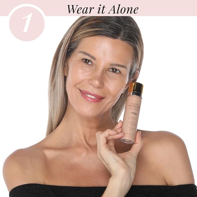 Jerome Alexander MagicMinerals AirGlow Tinted Highlighting Night Mist, Illuminating Airbrush Tinted Moisturizer Spray | Petal Pearl-GlimoraGlow