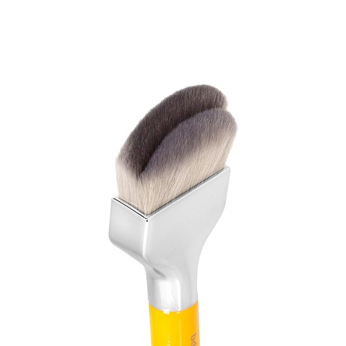 Bdellium Tools Professional Makeup Brush - Studio Series 971 Large Slanted Double Dome Blender - With Soft Synthetic Fibers, For Quick & Easy Application and Blending (Yellow, 1pc)-GlimoraGlow