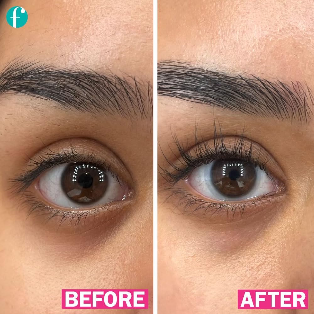 fLASH Eyelash Serum for Long, Curled Natural Lashes - Enhances & Strengthens, Safe & Effective Formula for Contact Wearers & Sensitive Eyes, 3 Month Supply - 2mL (0.07 Fl Oz)-GlimoraGlow