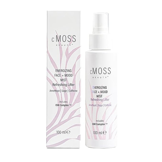 Sea Moss Infused Face and Mood Lifting Mist with Real Amethyst, Caffeine, Sage, and Hyaluronic Acid to Tighten, Brighten Skin and Calm Emotions-GlimoraGlow