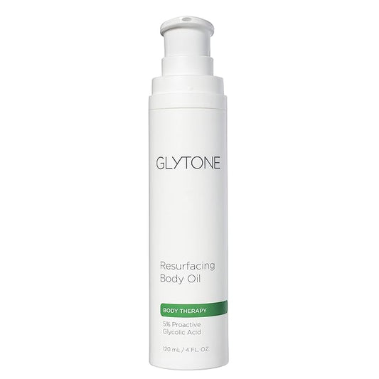 Glytone Resurfacing Body Oil– Nourishing & moisturizing anti aging Body Oil for dry Skin & Keratosis Pilaris –5% Proactive Glycolic Acid After Shower oil for Body–Unscented, Non Toxic 4 Fl oz-GlimoraGlow