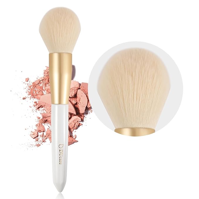 DUcare Tapered Blush Brush for Cheeks - Pointed Powder Brush for Light Application, Multi-Purpose Makeup Brushes Perfect for Highlighting, Defining, Sculpting, and Contouring-GlimoraGlow
