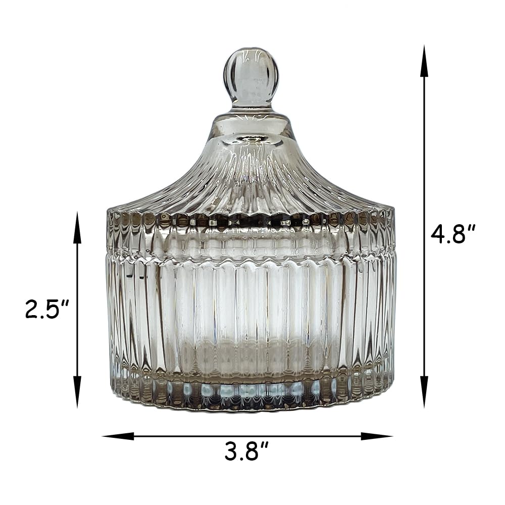 Ultra Soft Powder Puff and Container 3.3" High Density Velvet Dusting Washable Reusable Powder Puff,Body Powder Puff and Glass Jar Holder Loose Powder Box with Puff for Face Makeup(Tawny)-GlimoraGlow