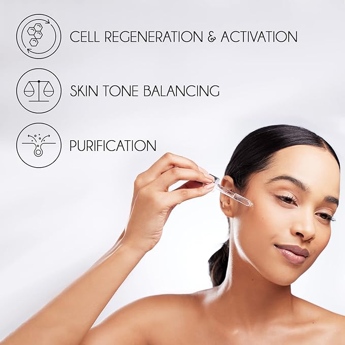 Pure Vitamin C Facial Serum with Salicylic Acid and Glycolic Acid, Anti-Wrinkle, Anti-Acne and Anti-Blackhead, Dark Spot Correcting, 7,5% AHA, Sebum Balance, ¾ oz-GlimoraGlow