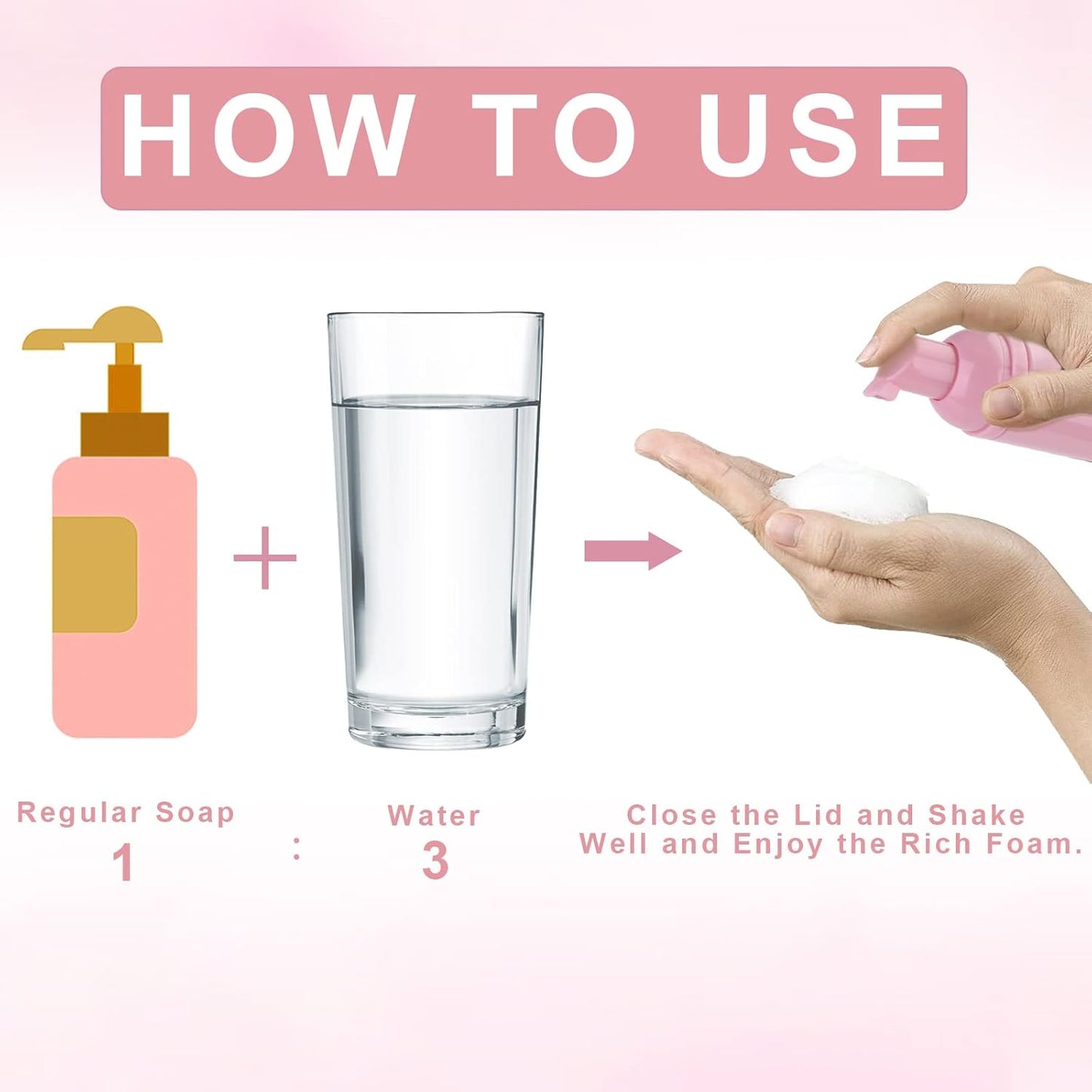 homicozy 40 Pcs Lash Shampoo Bottle Brushes Set, 10 Pcs Lash Shampoo Brushes, 10 Pcs Lash Brushes Tubes, 10 Pcs Eyelash Shampoo Dispensers, 10 Pcs Lash Aftercare Bag for Clients, Women,Girls (Pink)-GlimoraGlow